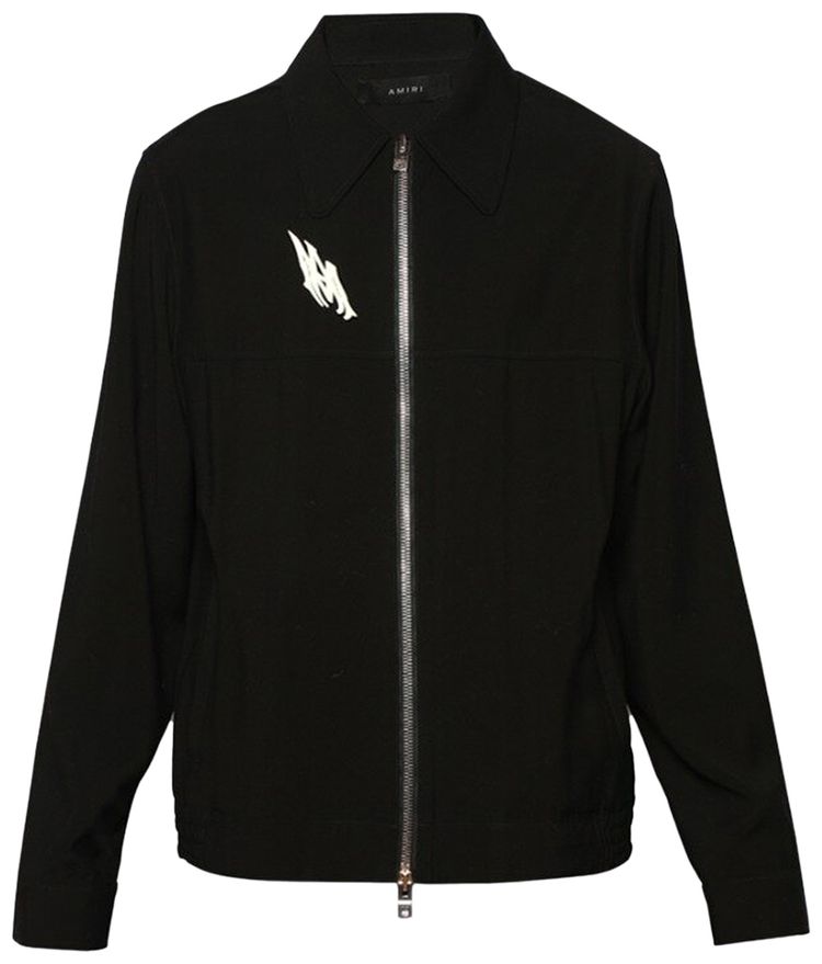 Amiri Crystal Embellished Wolf Blouson Black