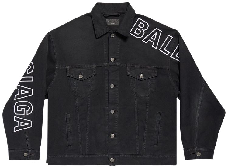 Balenciaga Large Fit Jacket Sun Bleached Black