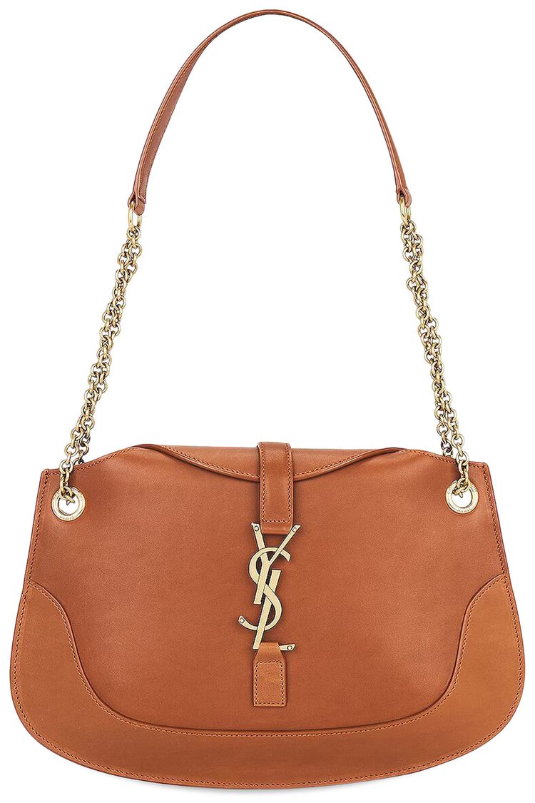 Saint Laurent Sienna Leather Shoulder Bag Brick