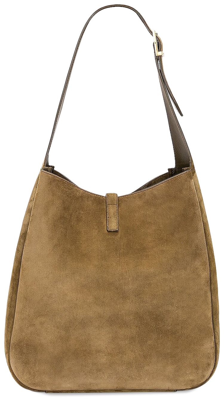 Saint Laurent Large Le 5 a 7 Suede Shoulder Bag New Barley