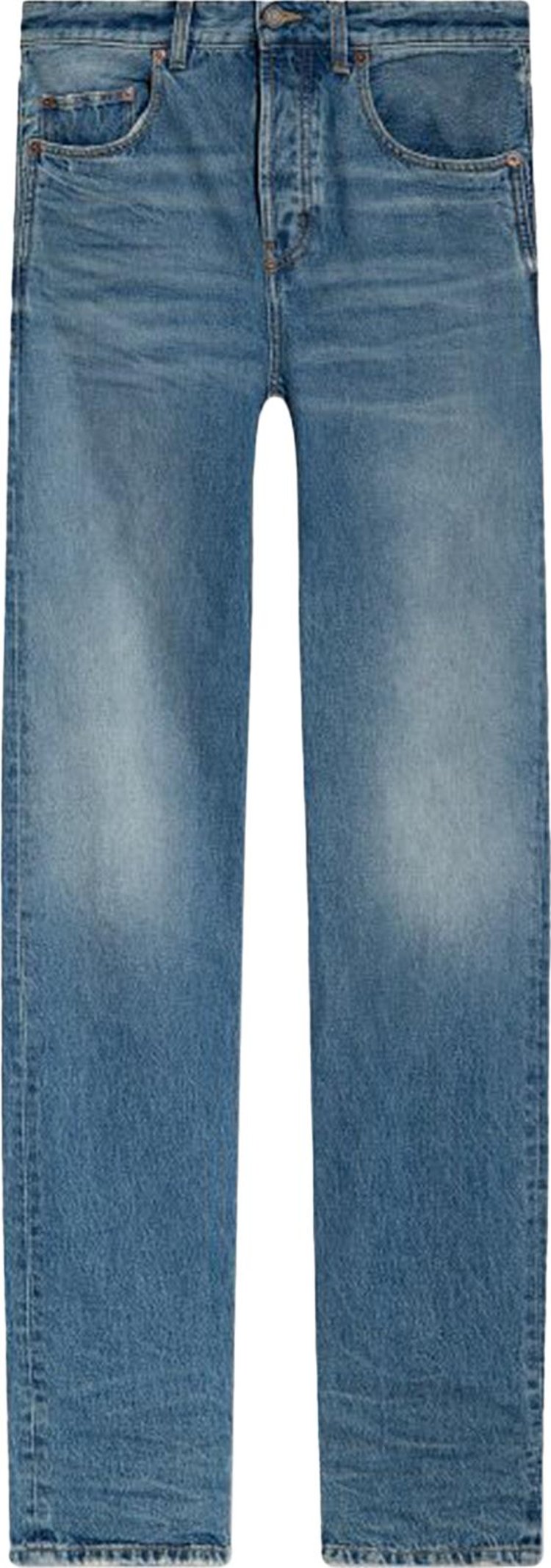 Saint Laurent Long Extreme Baggy Jeans 'Medium Blue'