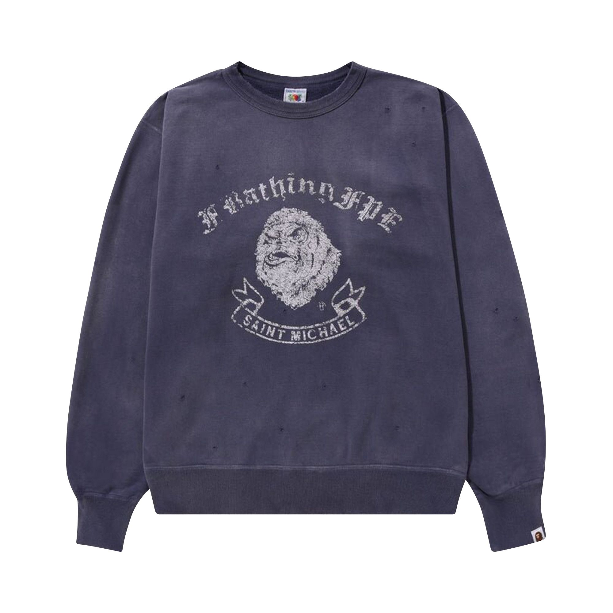 Size l BAPE x Saint MXXXXXX Gorilla Crewneck 'Blue'