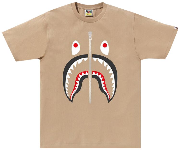 BAPE Shark Tee Beige