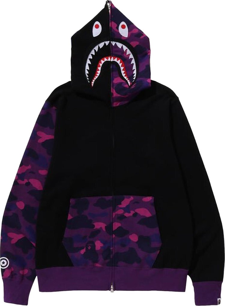 Buy BAPE Color Camo Shark Full Zip Hoodie 'Purple' - 1J80 115 010 ...