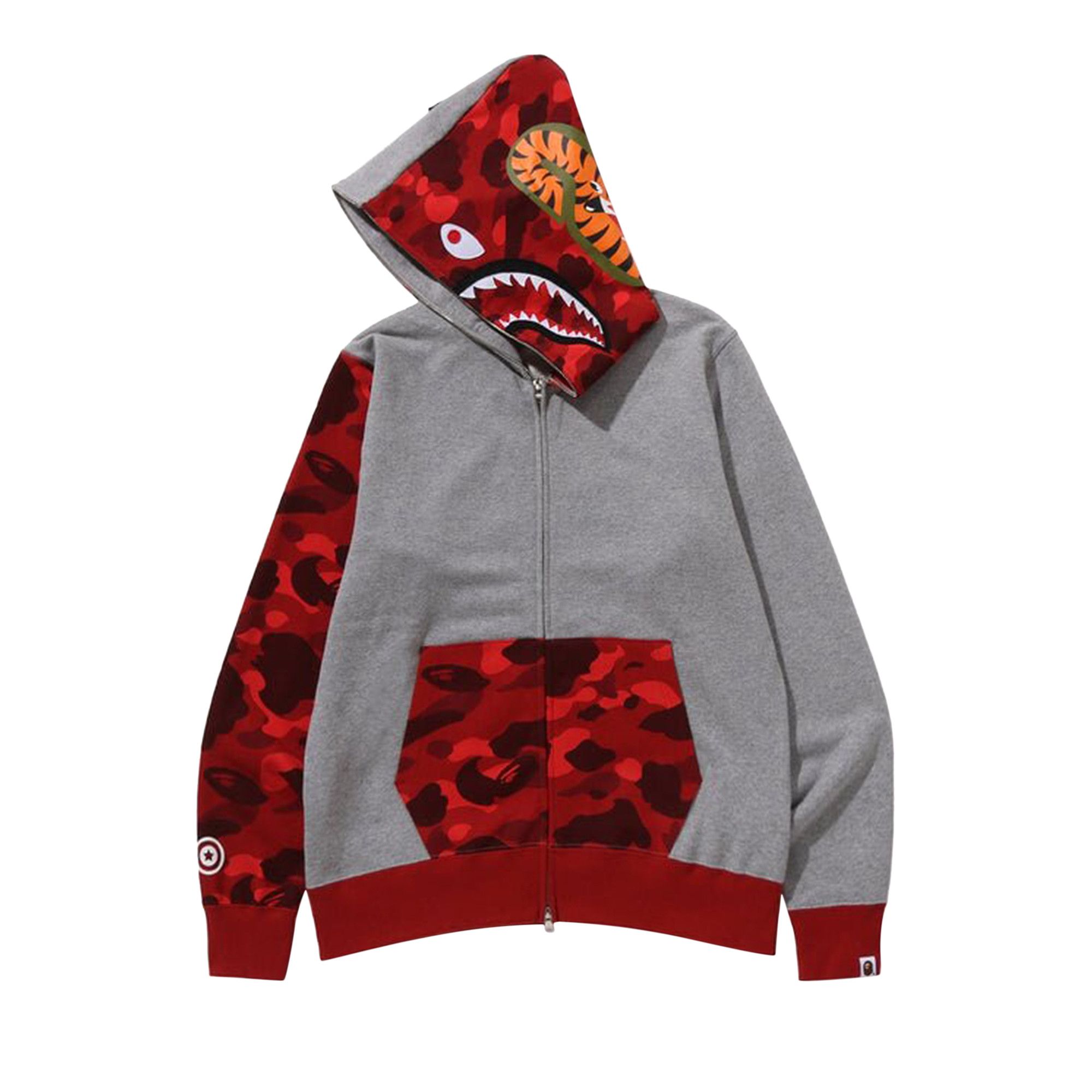 Bape hoodie red camo on sale