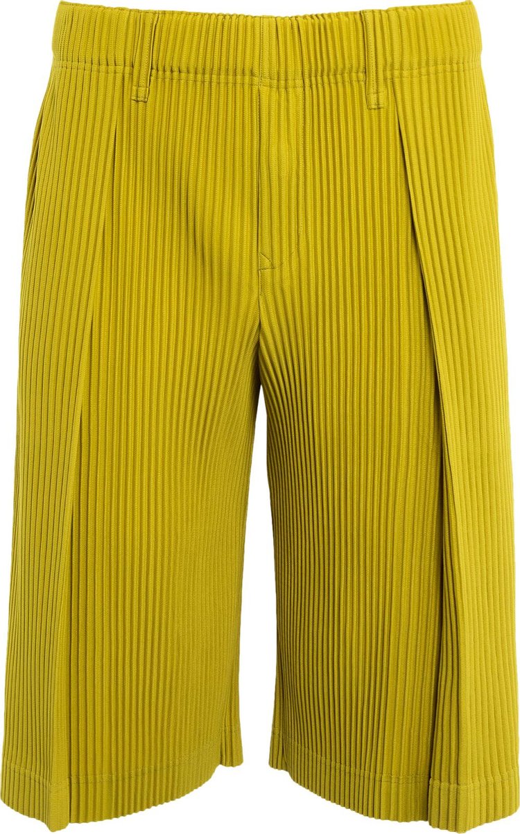 Issey Miyake Tailored Pleats 2 Trousers 'Citron Yellow'