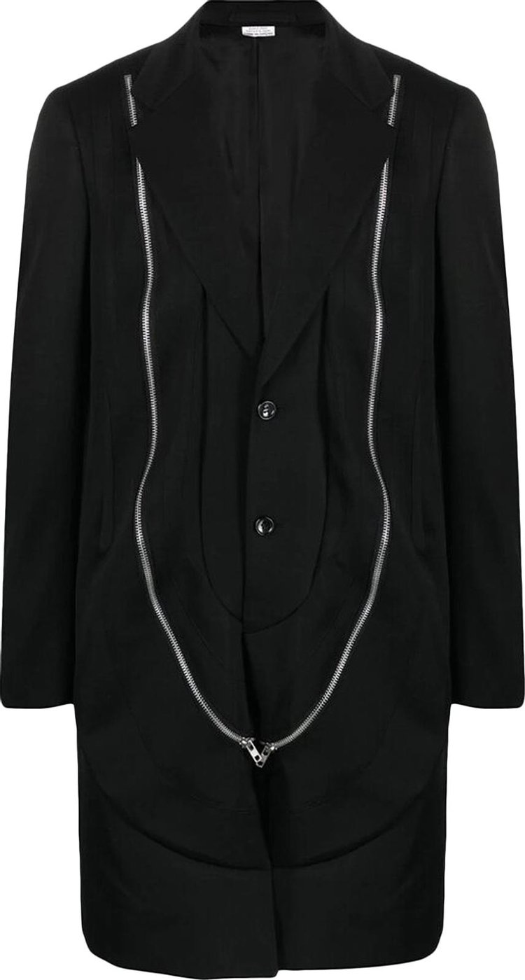 Comme des Garçons Homme Plus Zipper Detail Long Jacket 'Black'