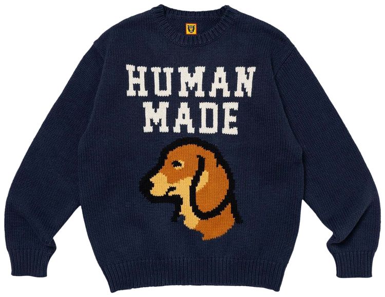 Human Made Dachs Knit Sweater Navy