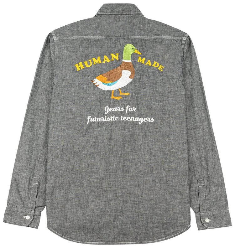Human Made Chambray Long Sleeve Shirt Black