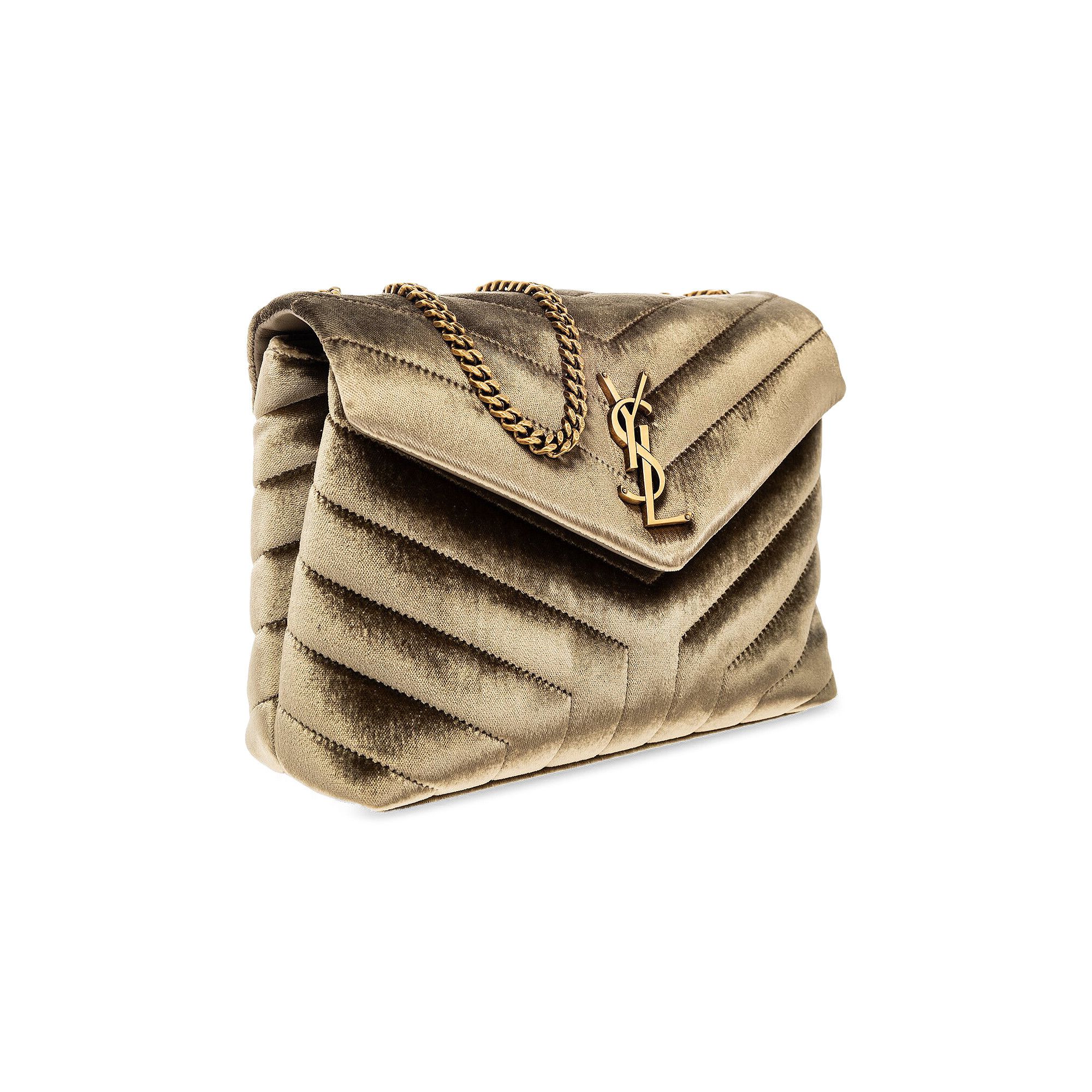 Buy Saint Laurent Small Loulou Velvet Shoulder Bag 'Dark