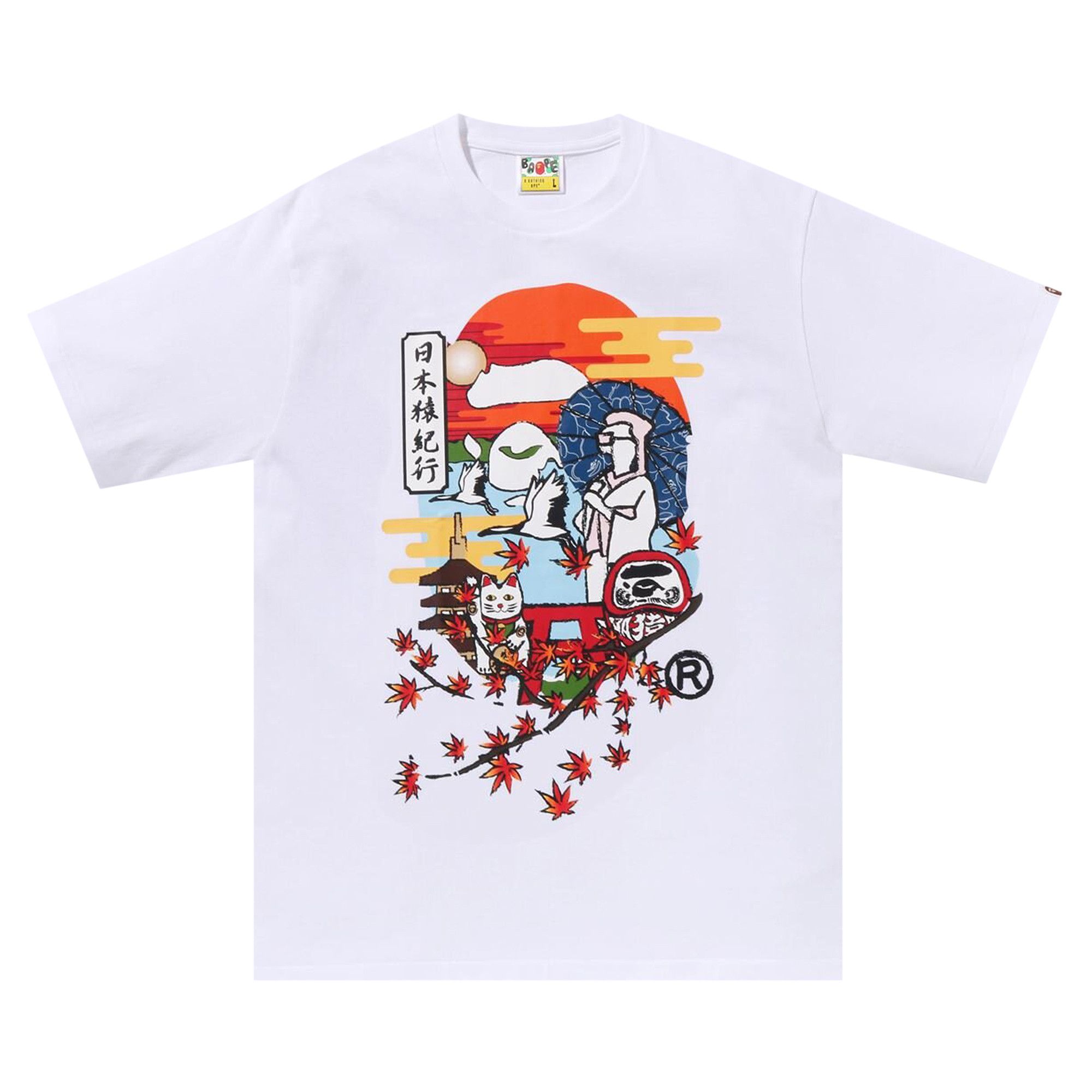 Buy BAPE Japan Culture Ape Head Tee 'White' - 1J72 110 040 WHITE