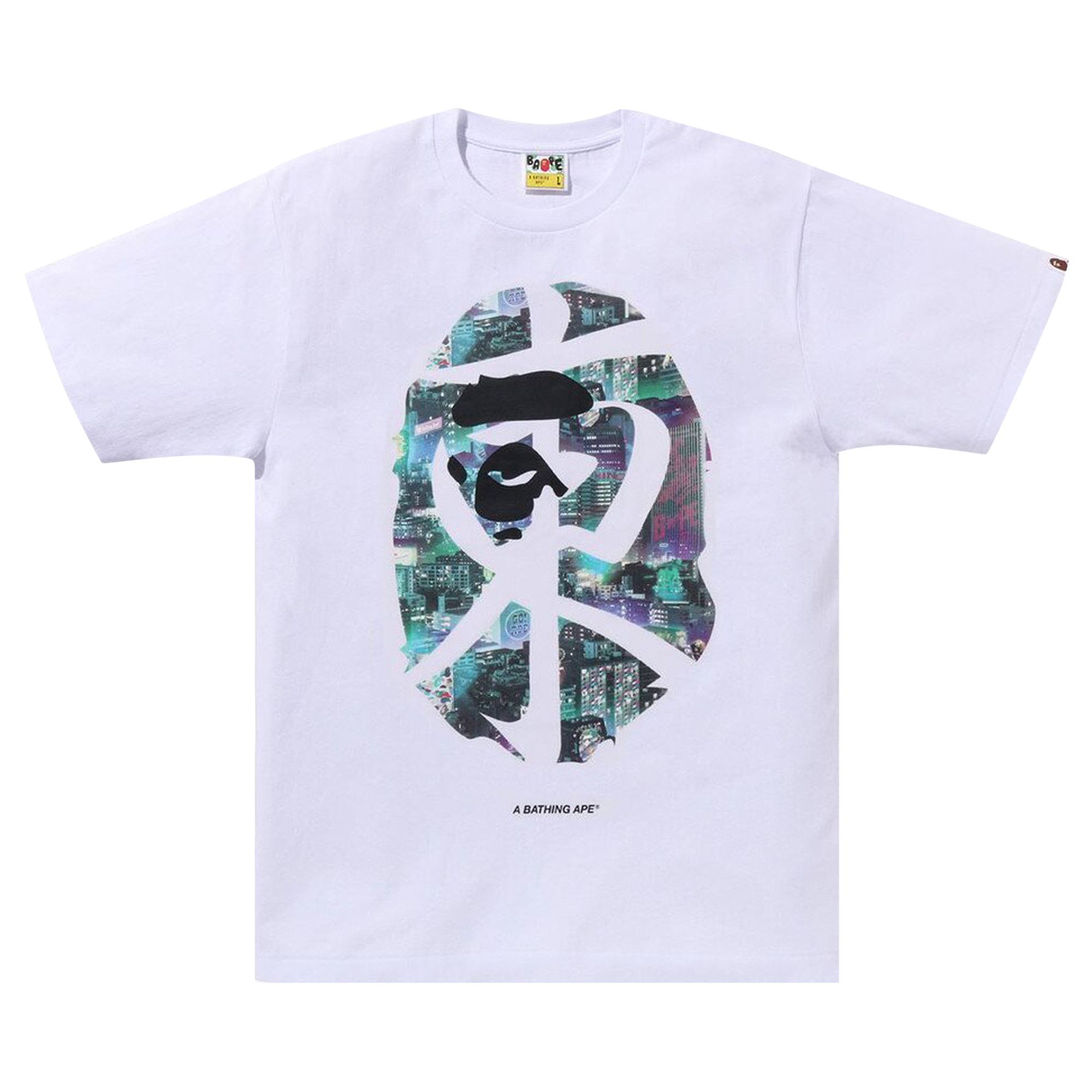 Buy BAPE Neon Tokyo Tee 'White' - 1J72 110 009 WHITE | GOAT