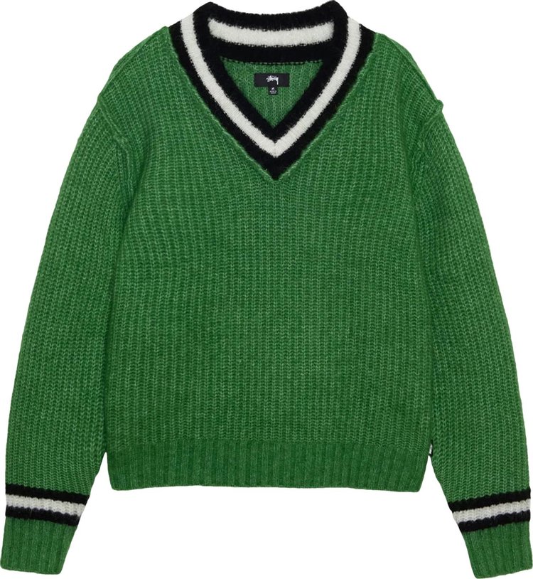 Stussy Mohair Tennis Sweater 'Green'