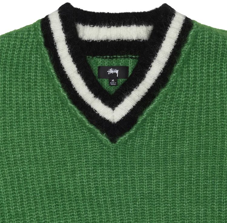 Stussy Mohair Tennis Sweater Green