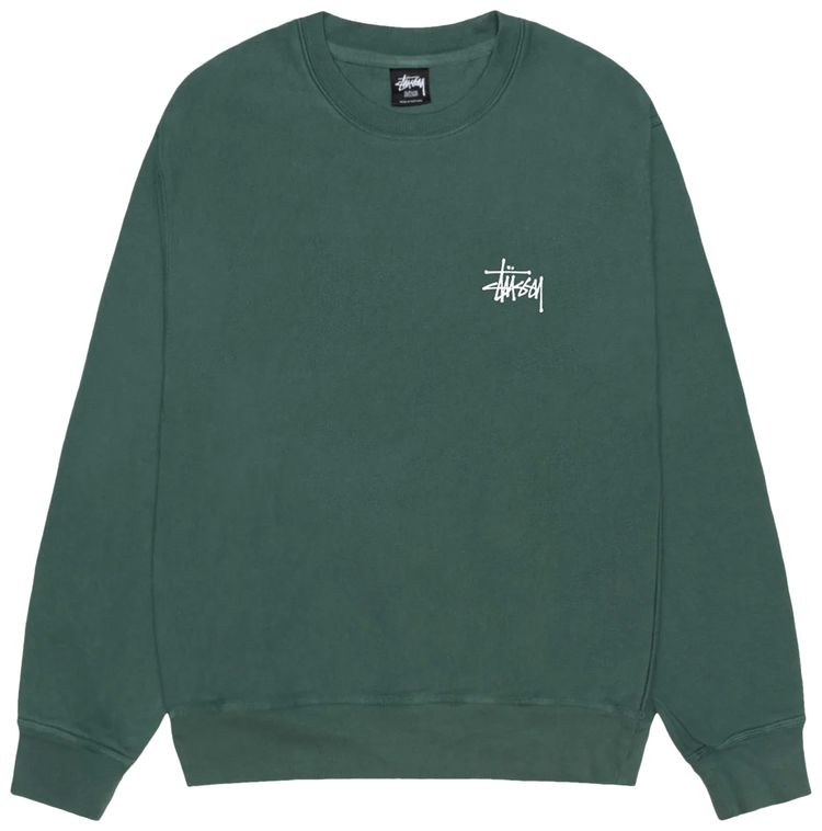 Stussy Basic Pigment Dyed Crew Forest
