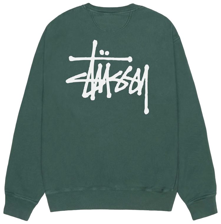 Stussy Basic Pigment Dyed Crew Forest