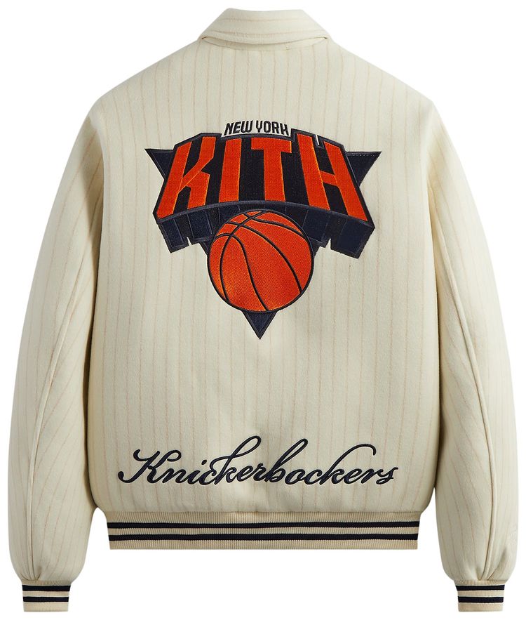 Kith For The New York Knicks Wool Collared Coaches Jacket Silk