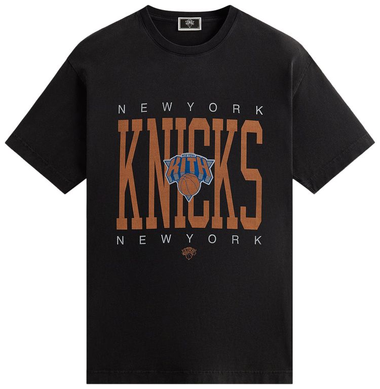 Buy Kith For The New York Knicks Home Court Vintage Tee 'Black' - KHM031641 001 | GOAT