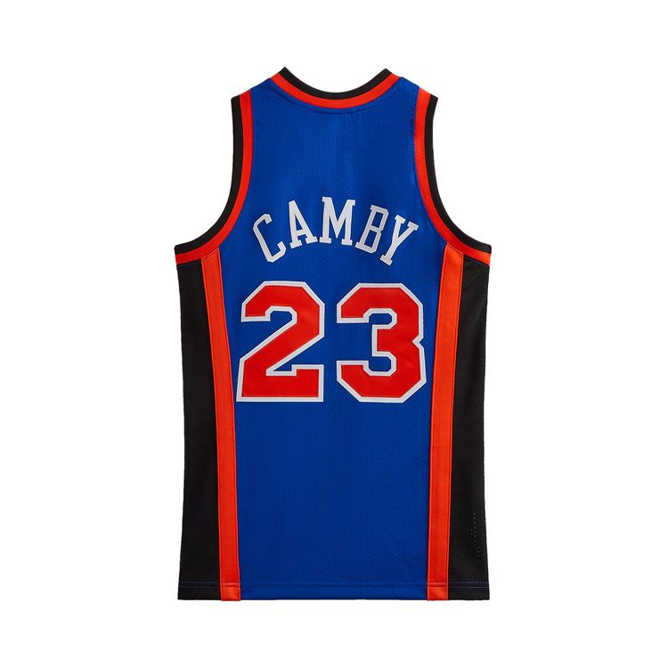 Kith And Mitchell  Ness For The New York Knicks Marcus Camby Jersey Knicks BlueKnicks Orange
