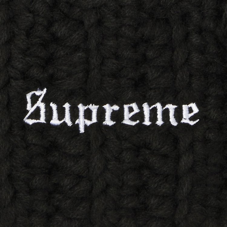 Supreme Hand Tied Beanie Black