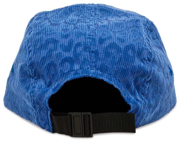 Supreme Leopard Corduroy Camp Cap Blue