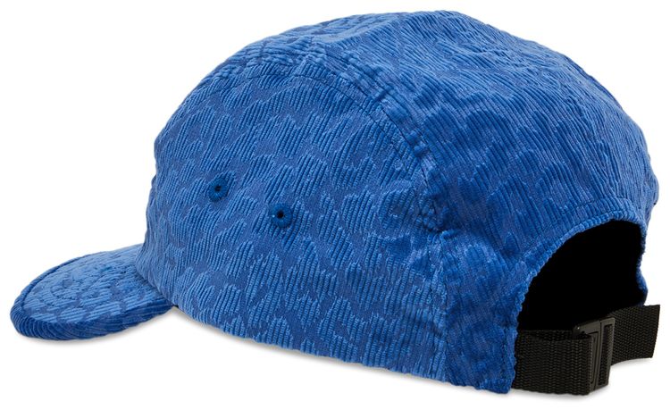 Supreme Leopard Corduroy Camp Cap Blue