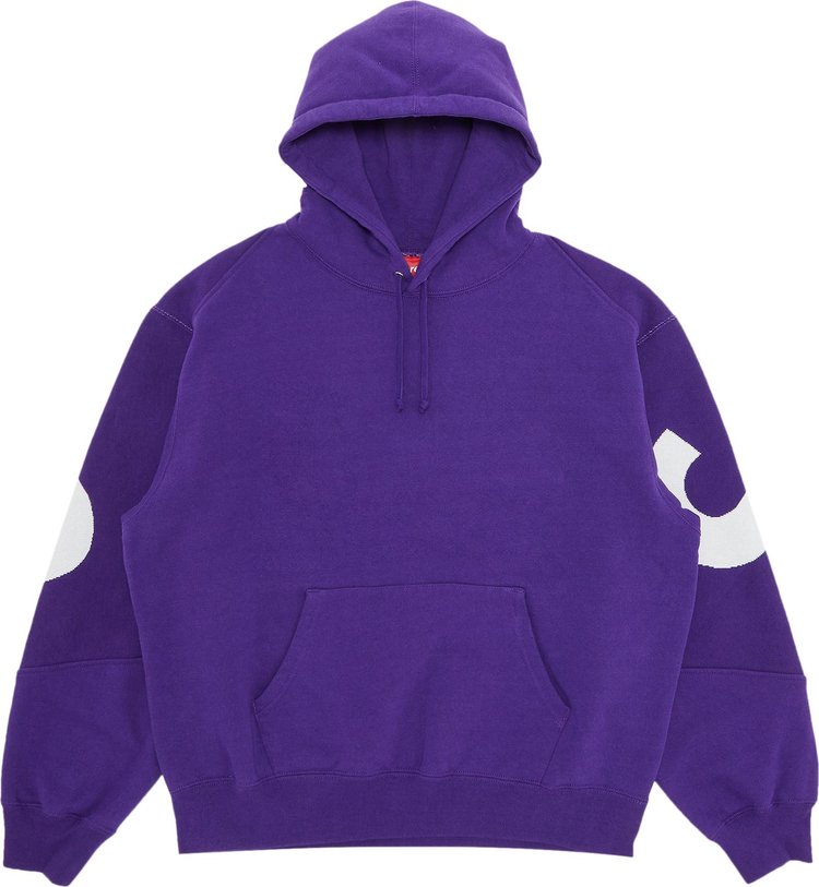 Supreme Big Logo Jacquard Hooded Sweatshirt 'Purple'
