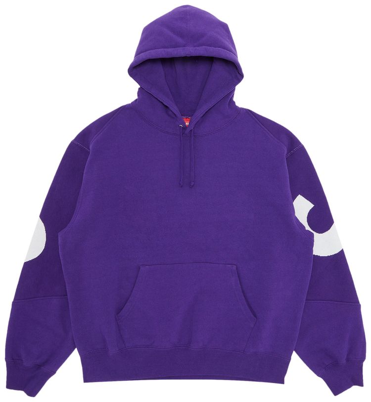 Supreme Big Logo Jacquard Hooded Sweatshirt Purple