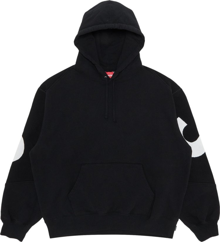 Supreme Big Logo Jacquard Hooded Sweatshirt 'Black'