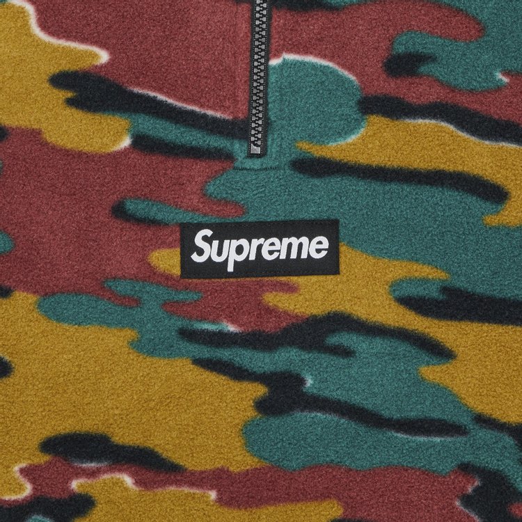 Supreme Polartec Facemask Half Zip Hooded Sweatshirt Camo