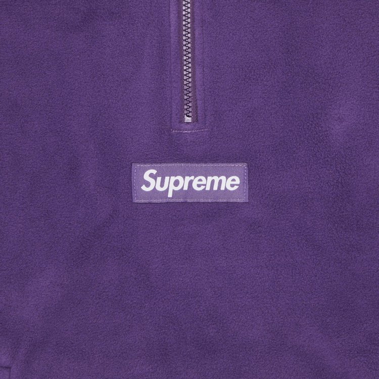 Supreme Polartec Facemask Half Zip Hooded Sweatshirt Dark Purple