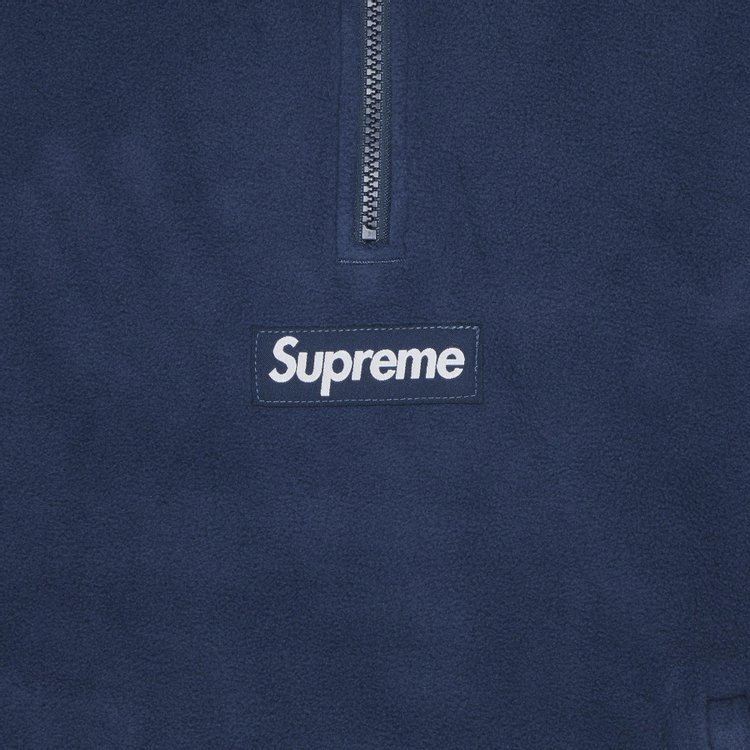 Supreme Polartec Facemask Half Zip Hooded Sweatshirt Navy