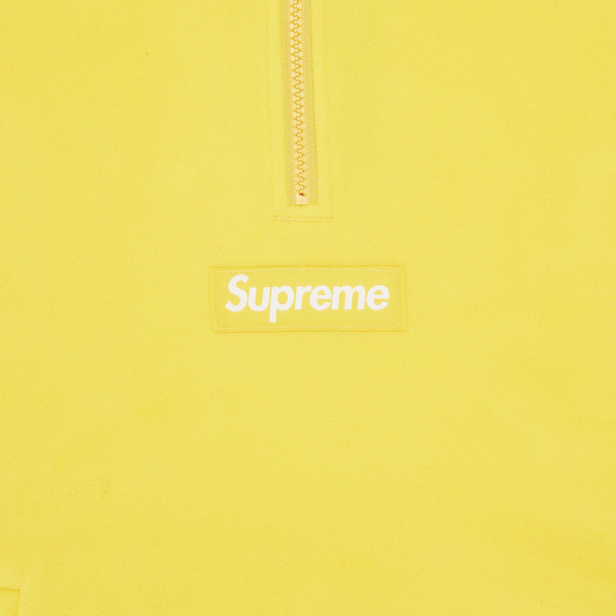 Size m Supreme Polartec Facemask Half Zip Hooded Sweatshirt 'Yellow'