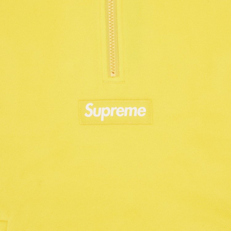 Supreme Polartec Facemask Half Zip Hooded Sweatshirt Yellow