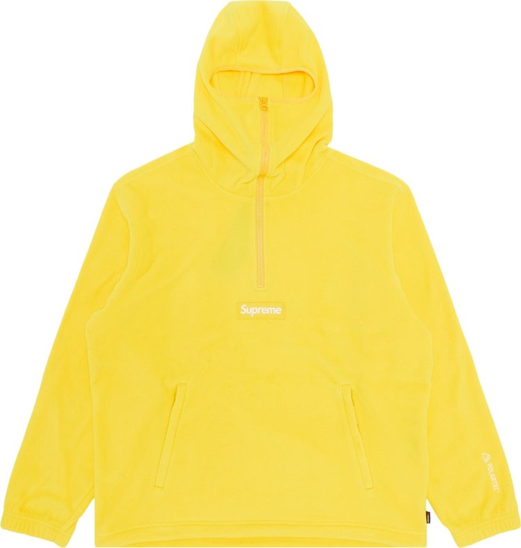 Supreme Polartec Facemask Half Zip Hooded Sweatshirt Yellow