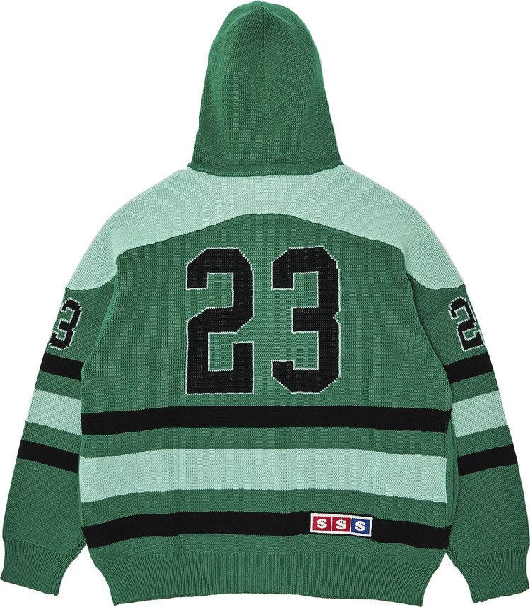 Supreme USA Zip Up Hooded Sweater Green