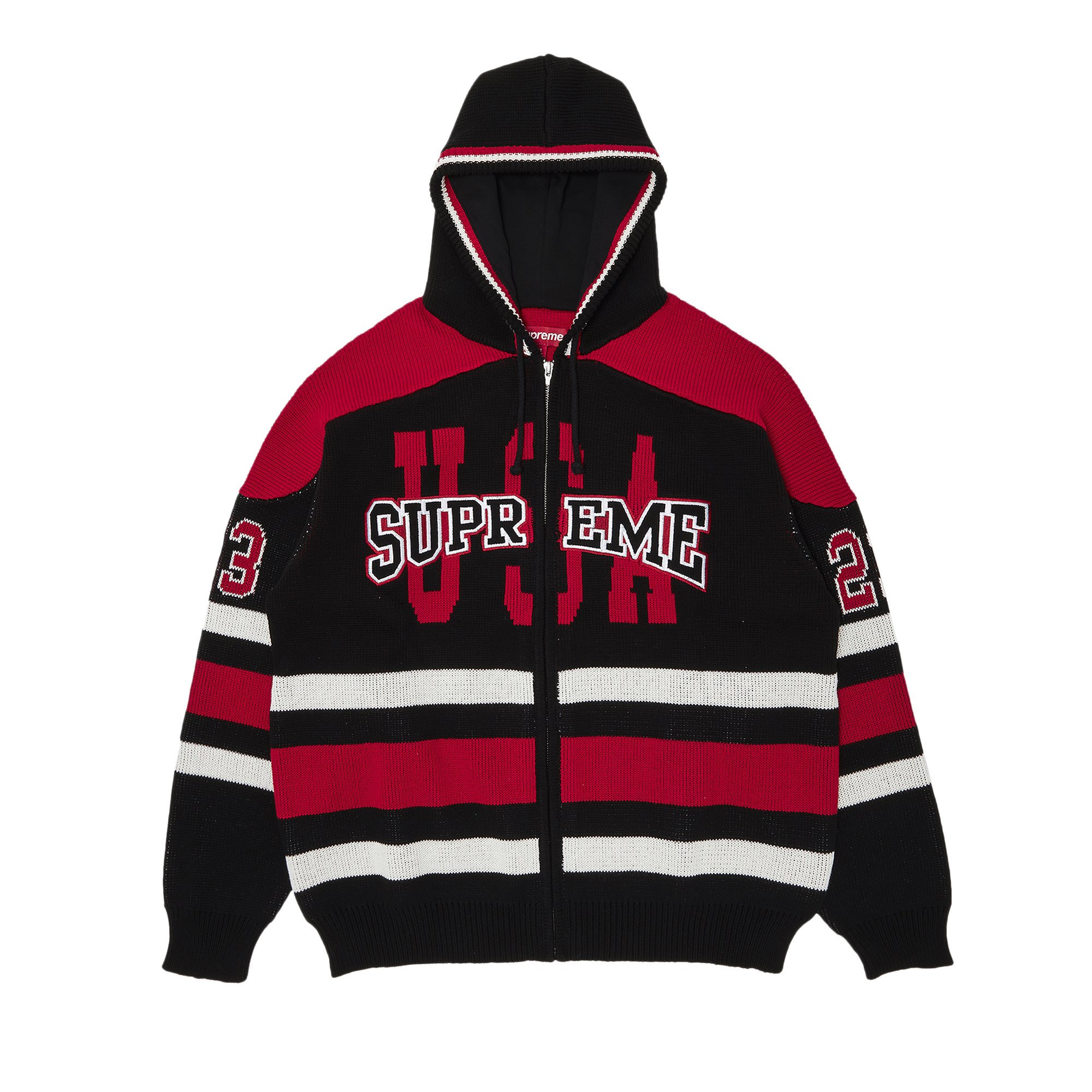 Supreme USA Zip Up Hooded Sweater 'Black'