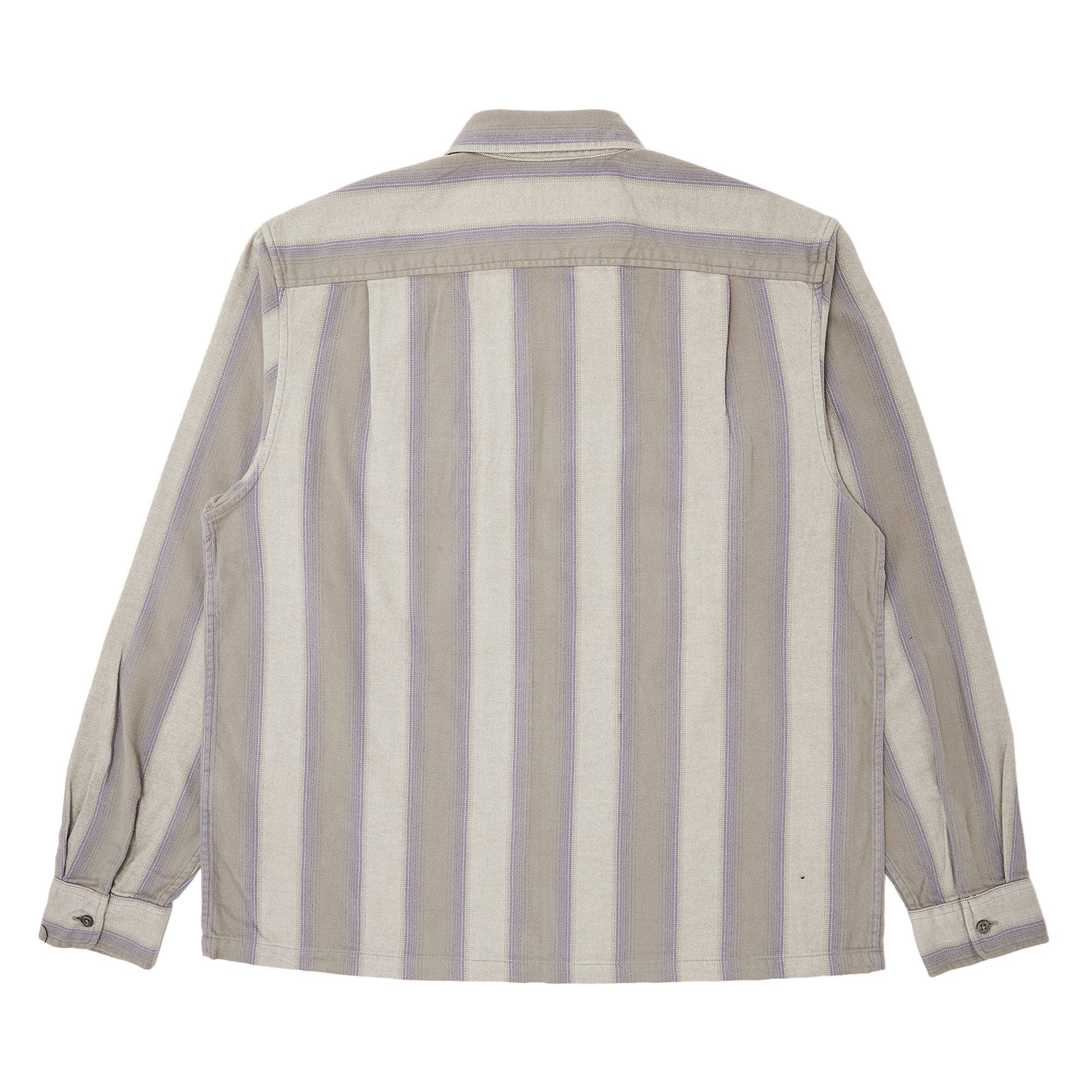 Buy Supreme Stripe Flannel Zip Up Shirt 'Grey' - FW23S44