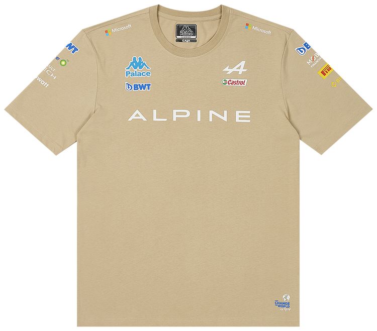 Palace x Kappa For Alpine T Shirt Tan