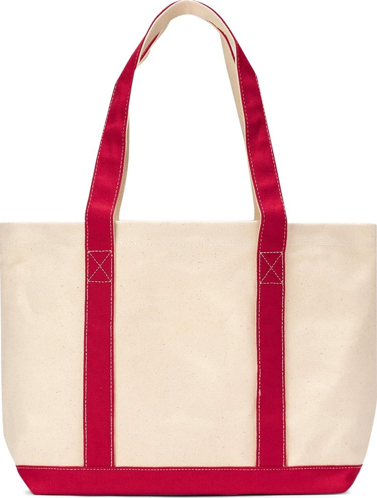 Sporty  Rich Sport Two Tone Tote Bag Ruby