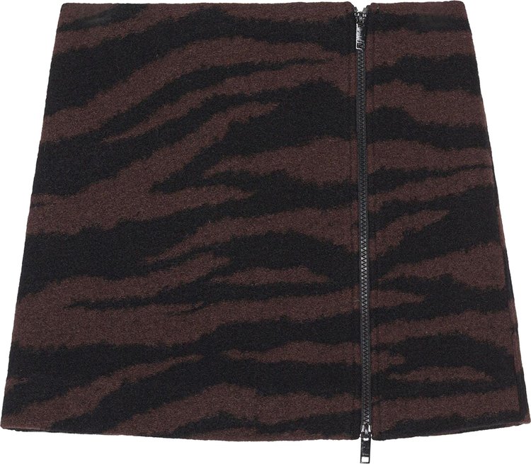 GANNI Wool Jacquard Mini Skirt 'Black'