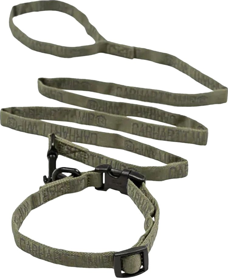 Carhartt WIP Tour Dog Leash and Collar Set 'Green'