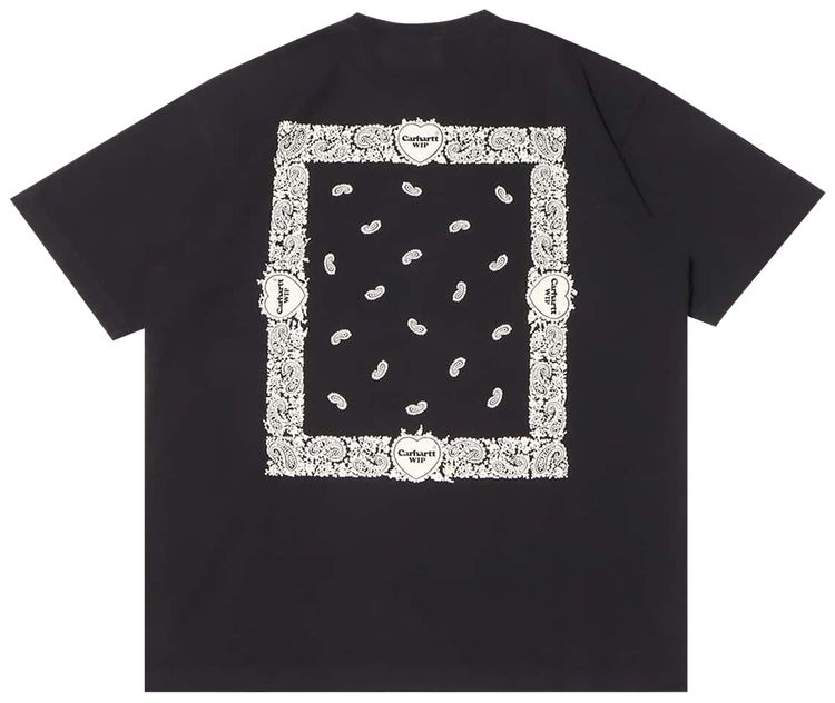 Carhartt WIP Paisley T Shirt Black Stone