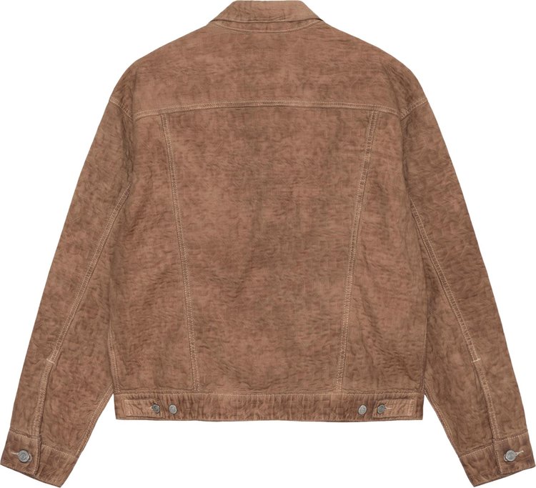 Levis x Stussy Dyed Jacquard Trucker Jacket Brown