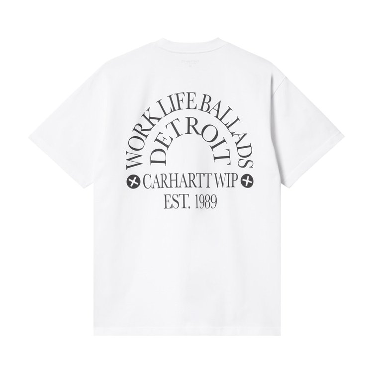 Carhartt WIP Short Sleeve Work Varsity T Shirt White