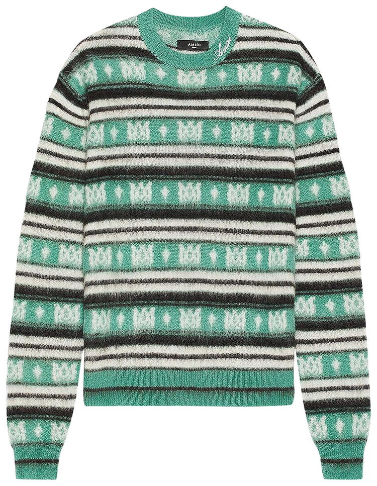 Amiri Skater Stripe Sweater Green