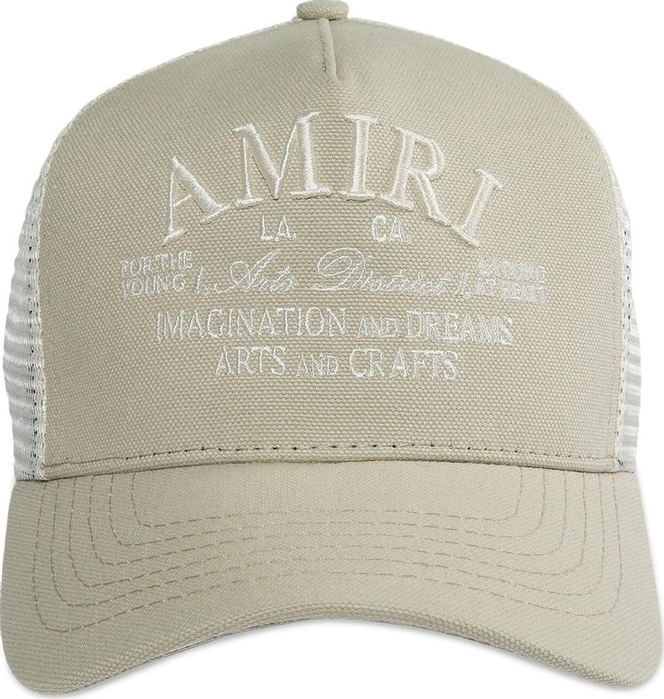 Buy Amiri Arts District Trucker Hat 'Stone Grey' - AW23MAH023 STON