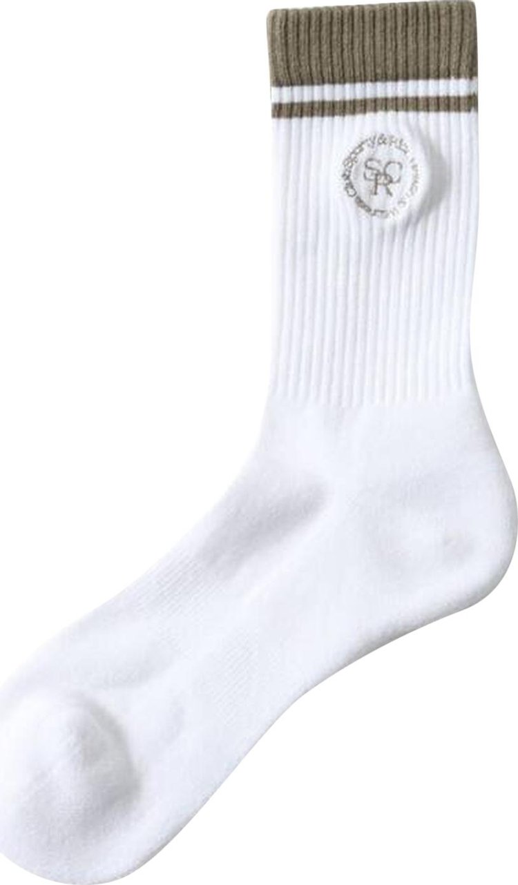 Sporty  Rich SRHWC Socks WhiteBrown