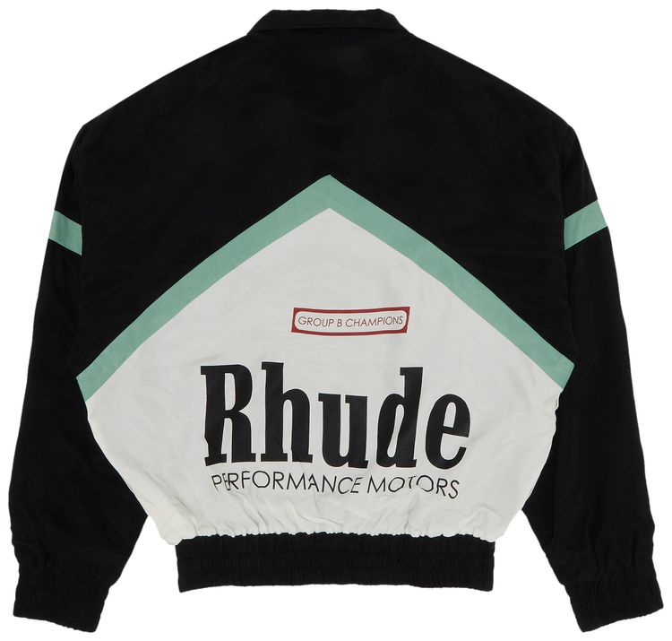 Rhude Awakening Track Jacket BlackGreenCreme