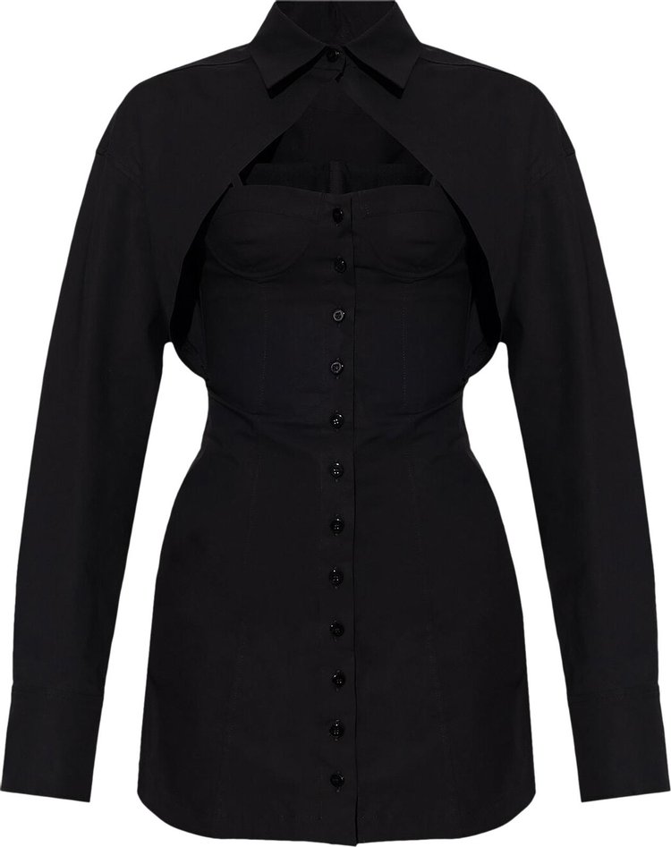 The Attico Mini Shirt Dress 'Black'